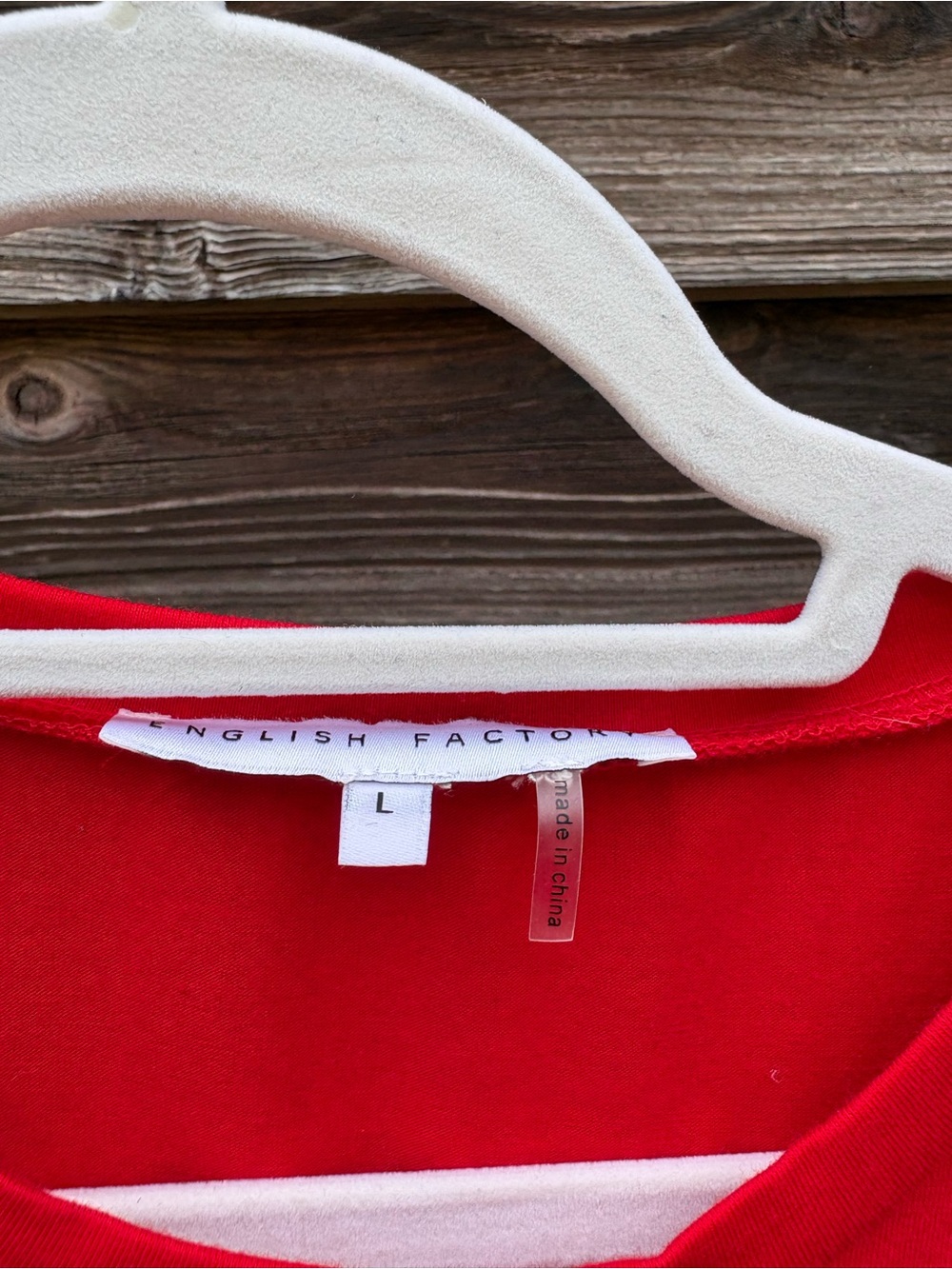 English Factory Red Ruffle Sleeve Top - Picture 3 of 3